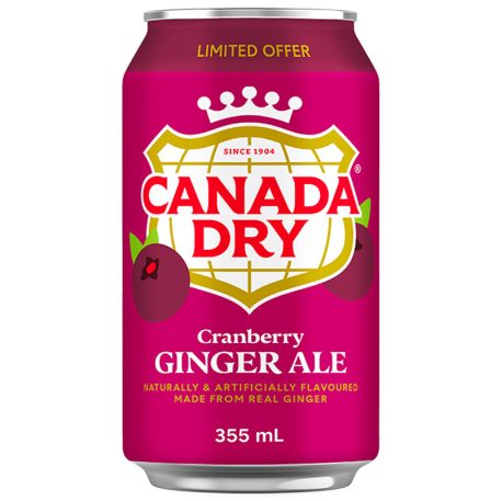Canada Dry USA Cranberry Ginger Ale Szénsavas Üdítőital 0,355l dobozos