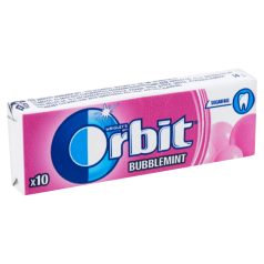   Wrigley's Orbit Bubblemint cukormentes rágógumi 14g gyümölcs- és mentaízű