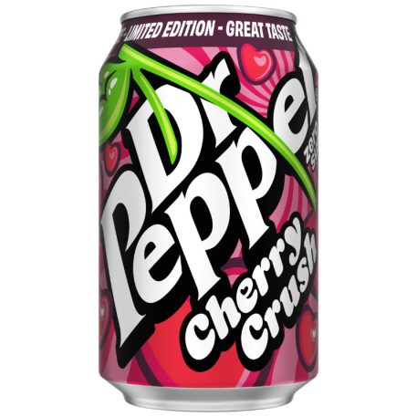 Dr Pepper USA Cherry Crush Zero Szénsavas Üdítőital 0,33l cseresznye