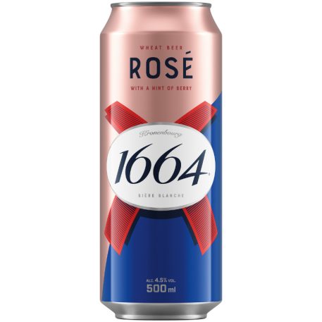 Kronenbourg 1664 Rosé (4,5%) 0,5l málna ízű gyümölcsös búzasör