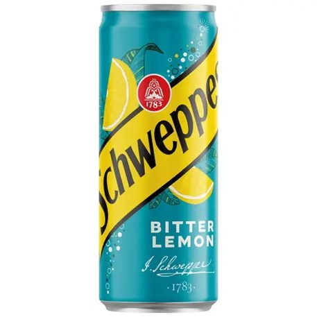 Schweppes Bitter Lemon Citromízű Szénsavas Üdítőital 0,33l dobozos