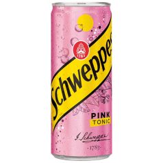 Schweppes Pink Tonic Szénsavas Üdítőital 0,33l dobozos