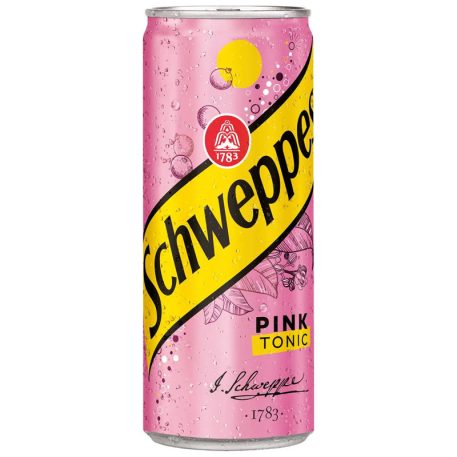 Schweppes Pink Tonic Szénsavas Üdítőital 0,33l dobozos