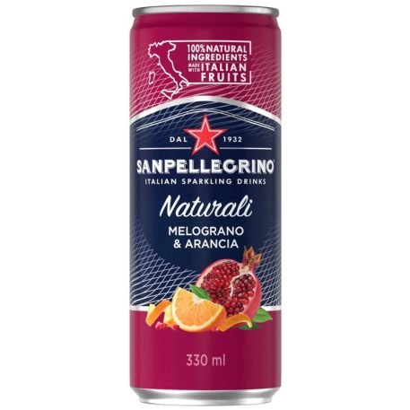 Sanpellegrino Melograno & Arancia 0,33l gránátalma és narancs
