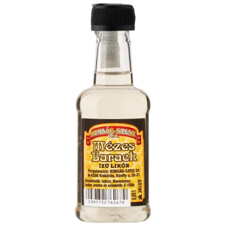 Mézes Barack Ízű Likőr Kunság-Szesz (24%) 0,05l