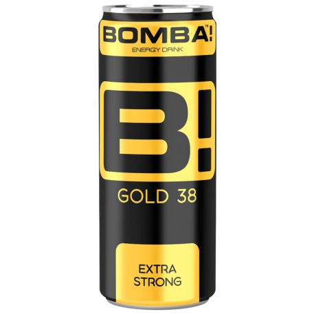 Bomba! Energy Gold 38 Magas Koffeintartalmú Tutti-frutti Energiaital 0,25l dobozos