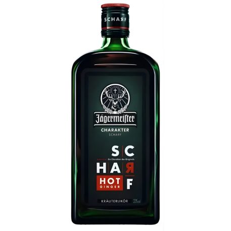 Jägermeister Scharf Gyógynövénylikőr 0,5l (33%) gyömbér