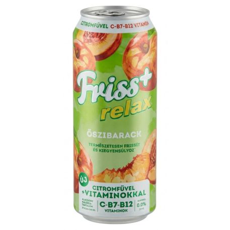 Borsodi Friss+ Relax Alkoholmentes Dobozos Sör (0%) 0,5l őszibarack