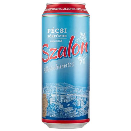 Pécsi Szalon Alkoholmentes Világos Dobozos Sör (0%) 0,5l