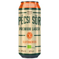   Pécsi BIO Gluténmentes Prémium Lager dobozos sör (5%) 0,5l