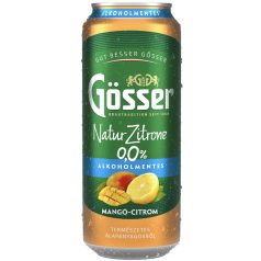   Gösser Natur Zitrone Mangó-Citrom Alkoholmentes Dobozos Sör 0,5l (0%)