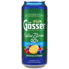   Gösser Natur Zitrone Áfonya-Citrom Alkoholmentes Dobozos Sör 0,5l (0%)