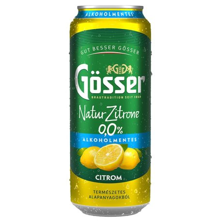 Gösser Natur Zitrone Citromos Alkoholmentes Dobozos Sör 0,5l (0%)