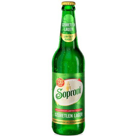 Soproni Szűretlen Lager Sör (5%) 0,5l limitált kiadás