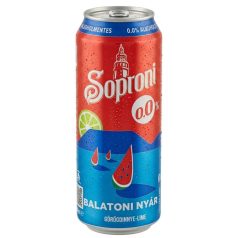   Soproni Balatoni Nyár 0,5l lime és görögdinnye ízű alkoholmentes sör