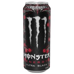   Monster Zero Energy Ultra Black szénsavas energiaital cukormentes 0,5l fekete cseresznye
