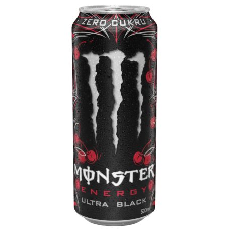 Monster Zero Energy Ultra Black szénsavas energiaital cukormentes 0,5l fekete cseresznye