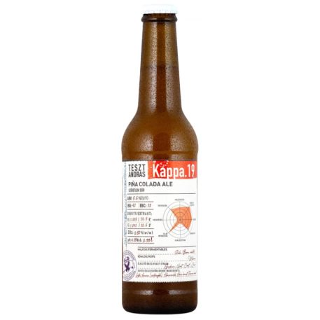 Szent András Teszt András Kappa. 19 (piña colada ale ananásszal, kókusszal, fehér rummal) (5,6 %) 0,33l
