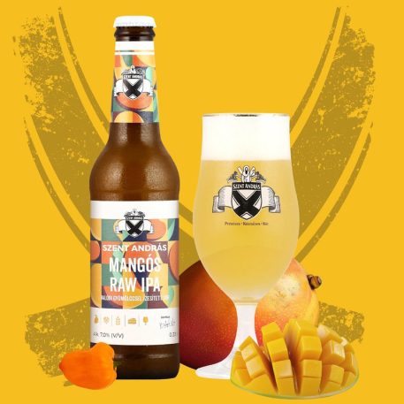 Szent András Mangós Raw IPA (hazy raw IPA mangóval és habaneroval) 0,33l üveges (7%)