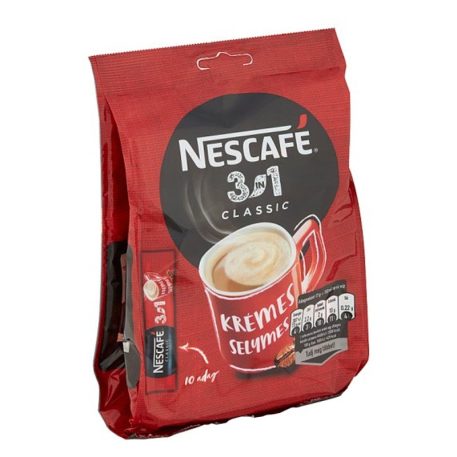 Nescafé 3in1 Classic azonnal oldódó kávéspecialitás 10db 170g