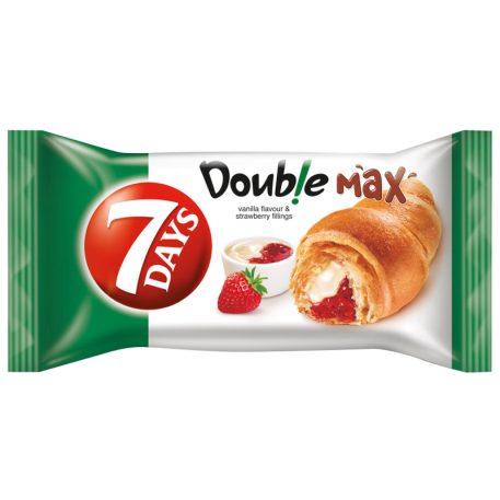 7 Days Double Max Croissant 80g eper és vanília