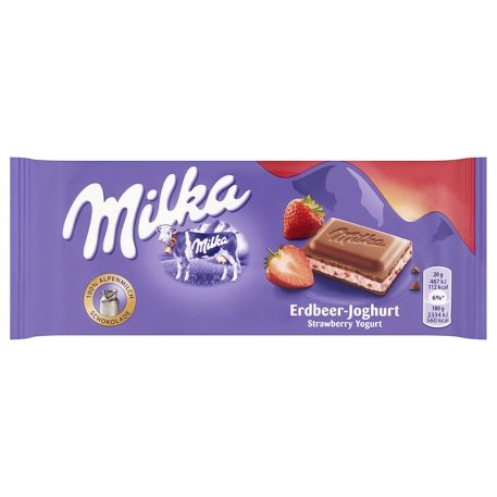 Milka tejcsokoládé eper-joghurt 100g
