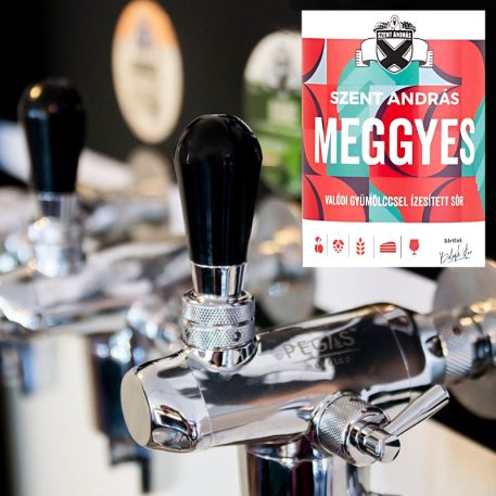 Frissen helyben csapolt Szent András Meggyes sör (3,6%) 1 literes PET palackban