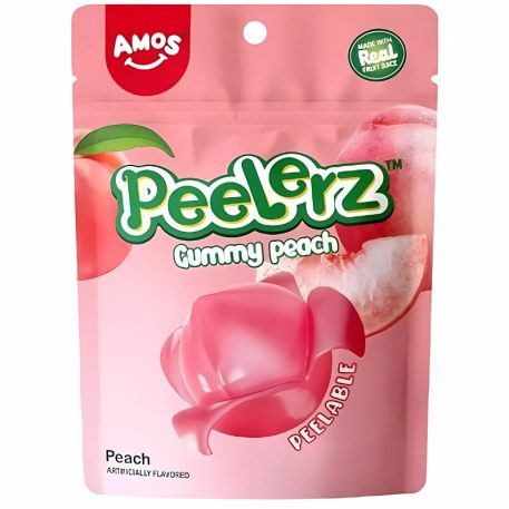 Amos 4D Gummy Peach őszibarack ízű gumicukor 65g