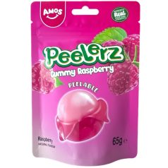 Amos Peelerz Raspberry eper ízű hámozható gumicukor 65g