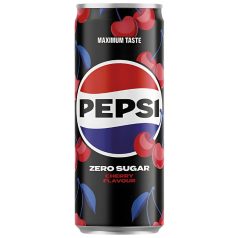   Pepsi Zero Cherry Cukormentes Szénsavas Üdítőital 0,33l cseresznye