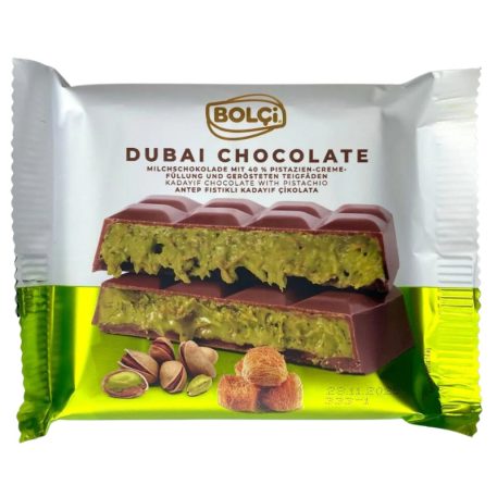 Bolci Dubai Chocolate 100g pisztácia és kadayif