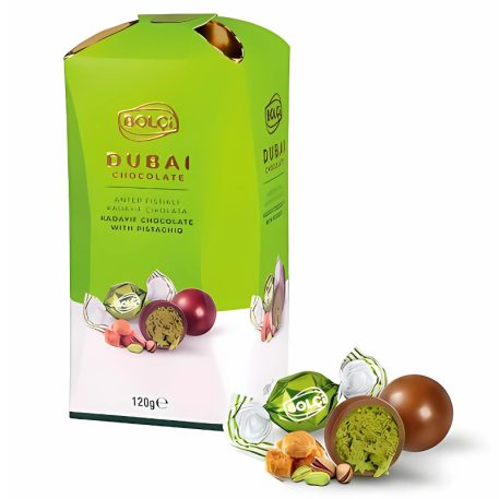 Bolci Dubai Csokigolyók Pisztáciás Kadayif Tésztás Töltelékkel 120g
