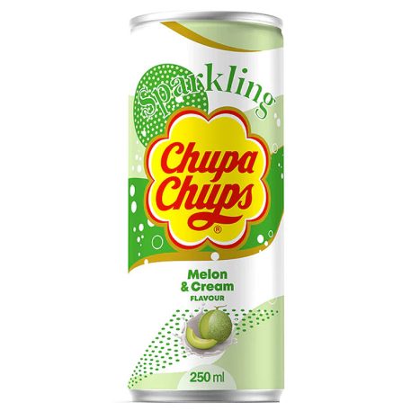 Chupa Chups Melon & Cream Sárgadinnye Szénsavas Üdítőital 0,25l