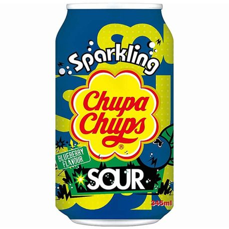 Chupa Chups Sour Blueberry Szénsavas Üdítőital 0,345l kékáfonya