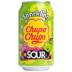   Chupa Chups Sour Green Apple Szénsavas Üdítőital 0,345l zöldalma