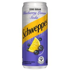   Schweppes Zero Blueberry Lemon Szénsavas Üdítőital 0,33l áfonya-citrom