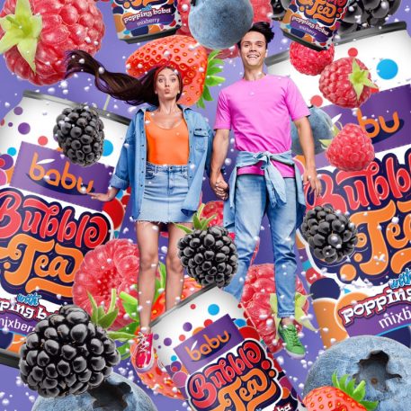 Babu Bubble Tea Mixberry With Popping Boba 0,315l